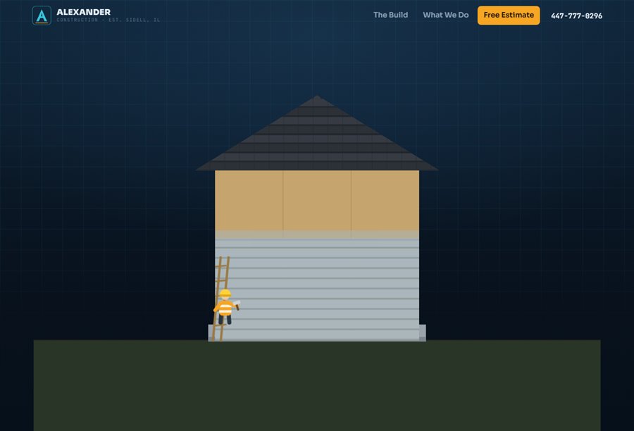Preview of The Build — an interactive scrollytelling design
